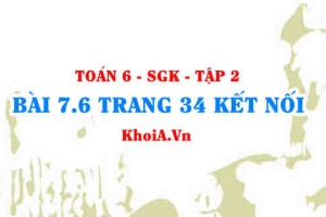 Bài 7.6 trang 34 Toán 6 Tập 2 Kết nối tri thức